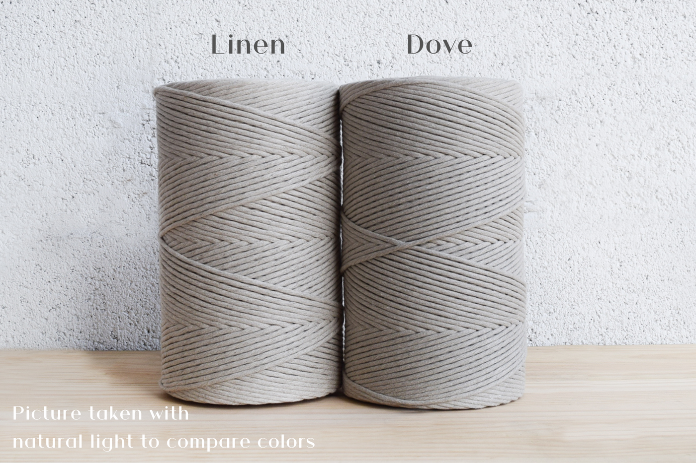 SOFT COTTON CORD ZERO WASTE 4 MM - 1 SINGLE STRAND - DOVE COLOR