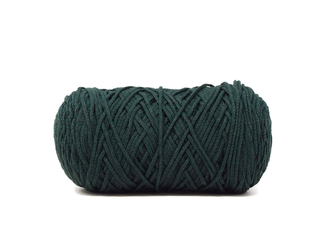 BRAIDED CORD 2 MM ZERO WASTE -  FOREST GREEN COLOR