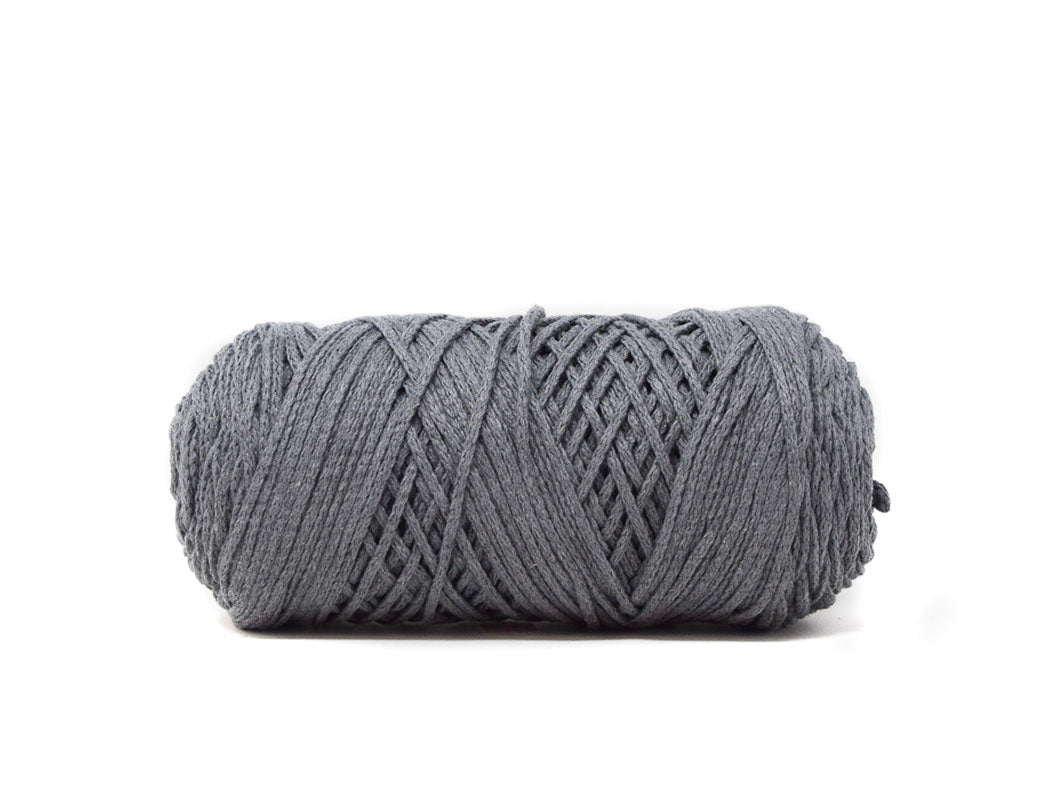 BRAIDED CORD 2 MM ZERO WASTE -  GRAY COLOR