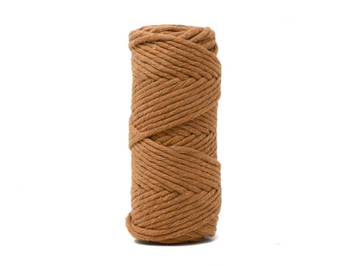 BASIC COTTON CORD ZERO WASTE 3 MM - 1 SINGLE STRAND -  CAMEL COLOR