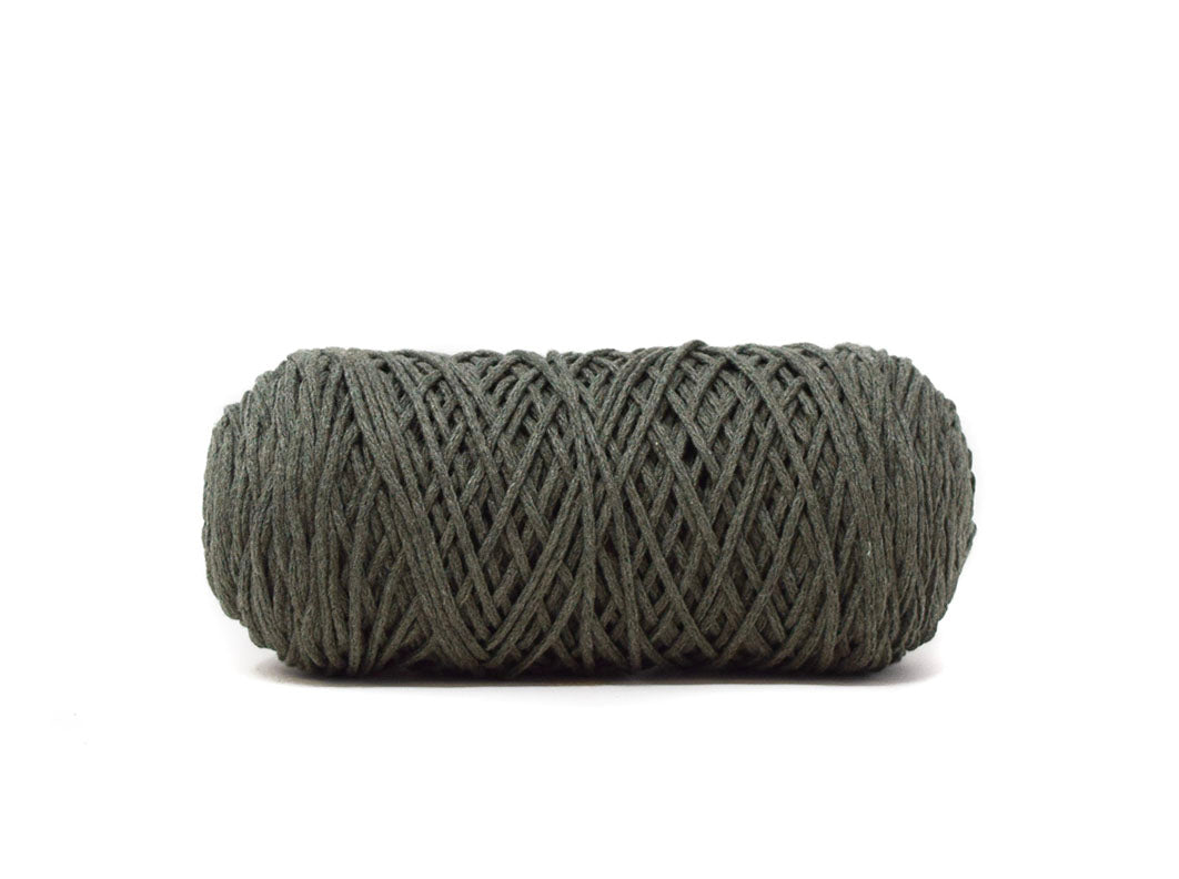 BRAIDED CORD 2 MM ZERO WASTE -  HUNTER GREEN COLOR