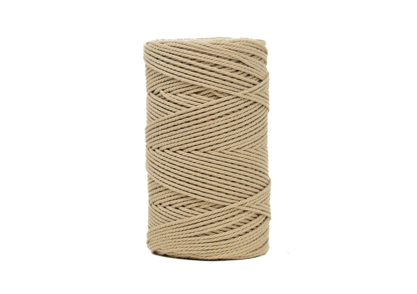 COTTON ROPE ZERO WASTE 2 MM - 3 PLY - ACORN COLOR