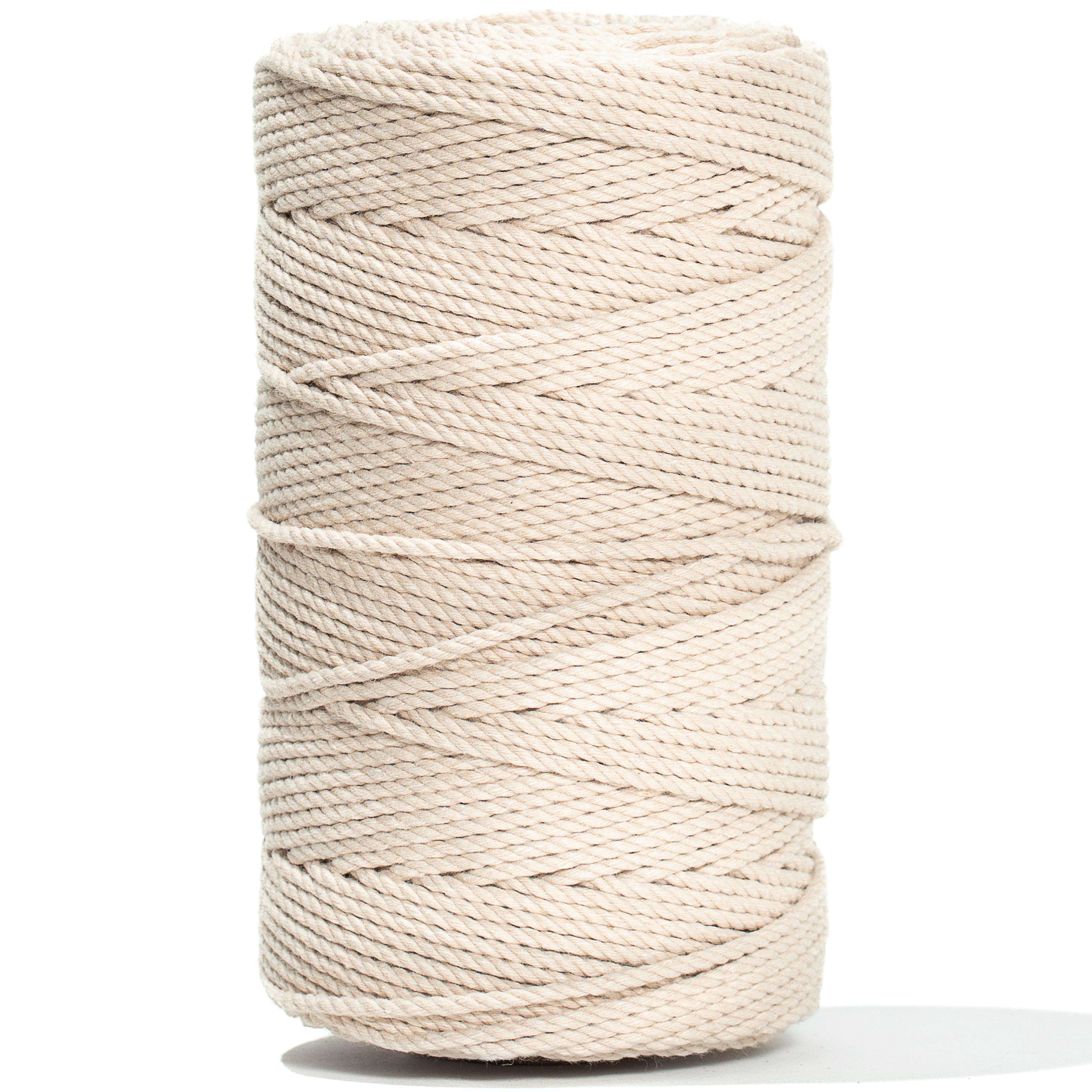 MACRAME COTTON ROPE 2 MM 3 PLY ALMOND COLOR – Ganxxet