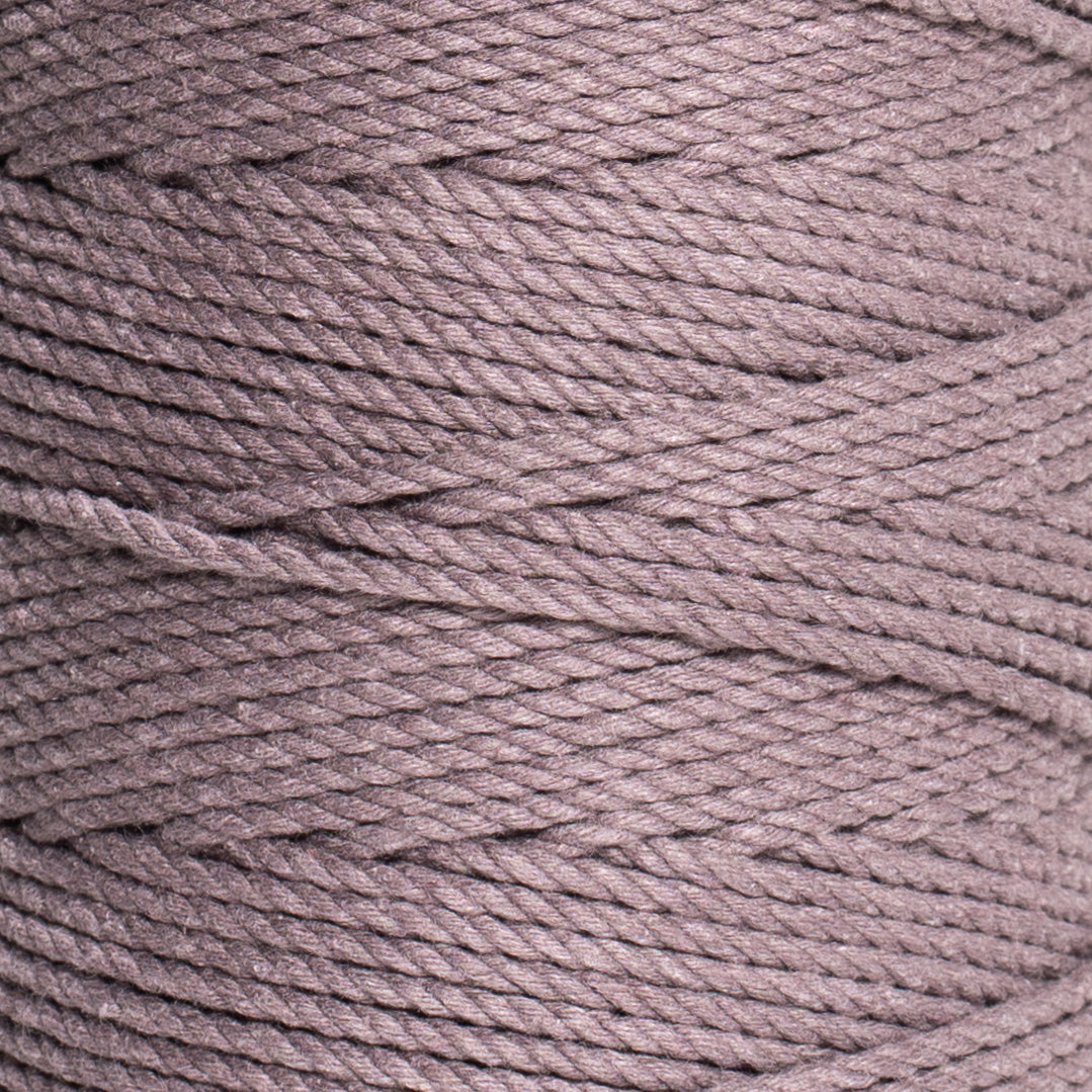 Lavander Rope MACRAME COTTON ROPE 2 MM 3 PLY DUSTY LAVENDER COLOR – Ganxxet