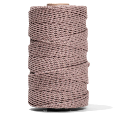 COTTON ROPE ZERO WASTE 2 MM - 3 PLY - MINK COLOR