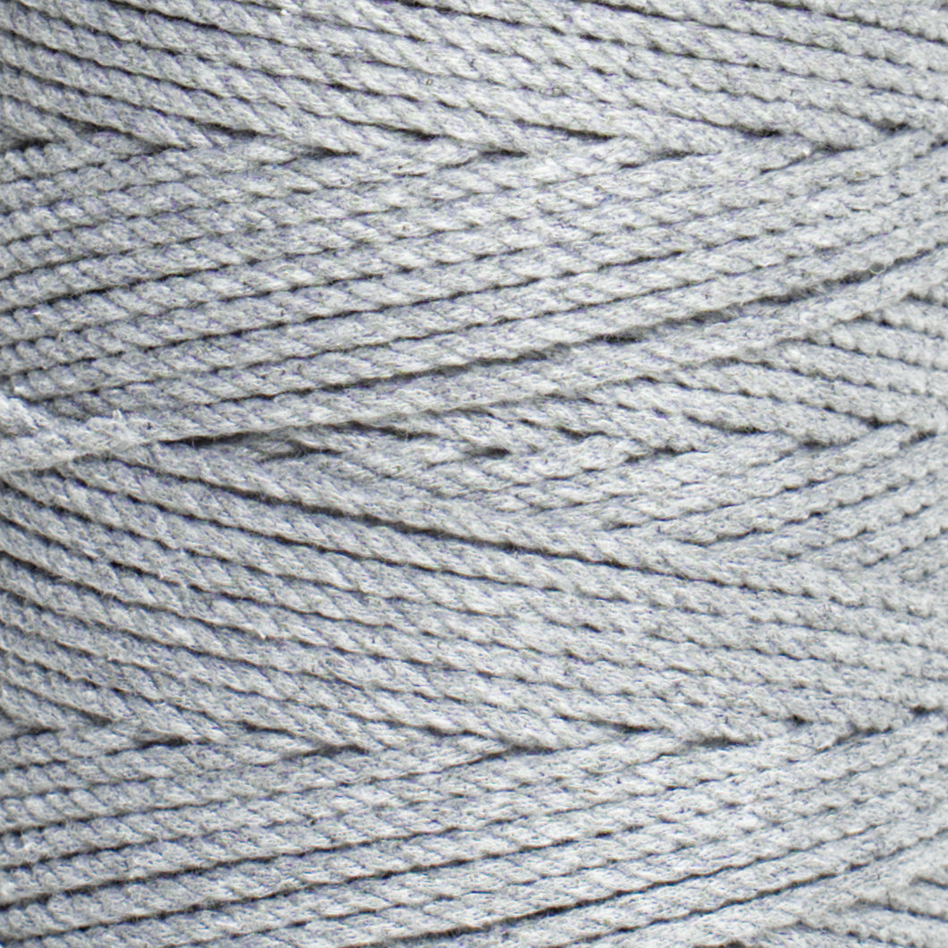 COTTON ROPE ZERO WASTE 2 MM - 3 PLY - HEATHER GRAY COLOR