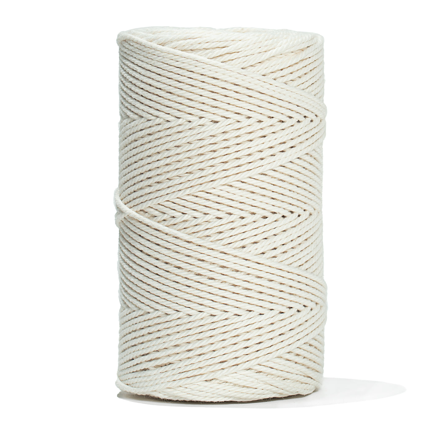 COTTON ROPE ZERO WASTE 2 MM - 3 PLY - NATURAL COLOR