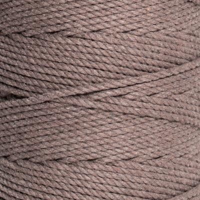 COTTON ROPE ZERO WASTE 2 MM - 3 PLY - WOOD BROWN COLOR
