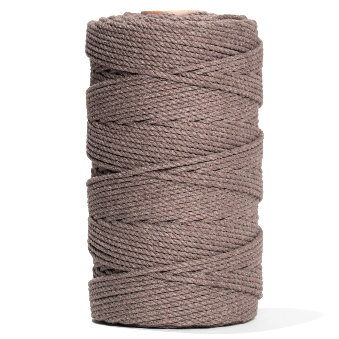 COTTON ROPE ZERO WASTE 2 MM - 3 PLY - WOOD BROWN COLOR