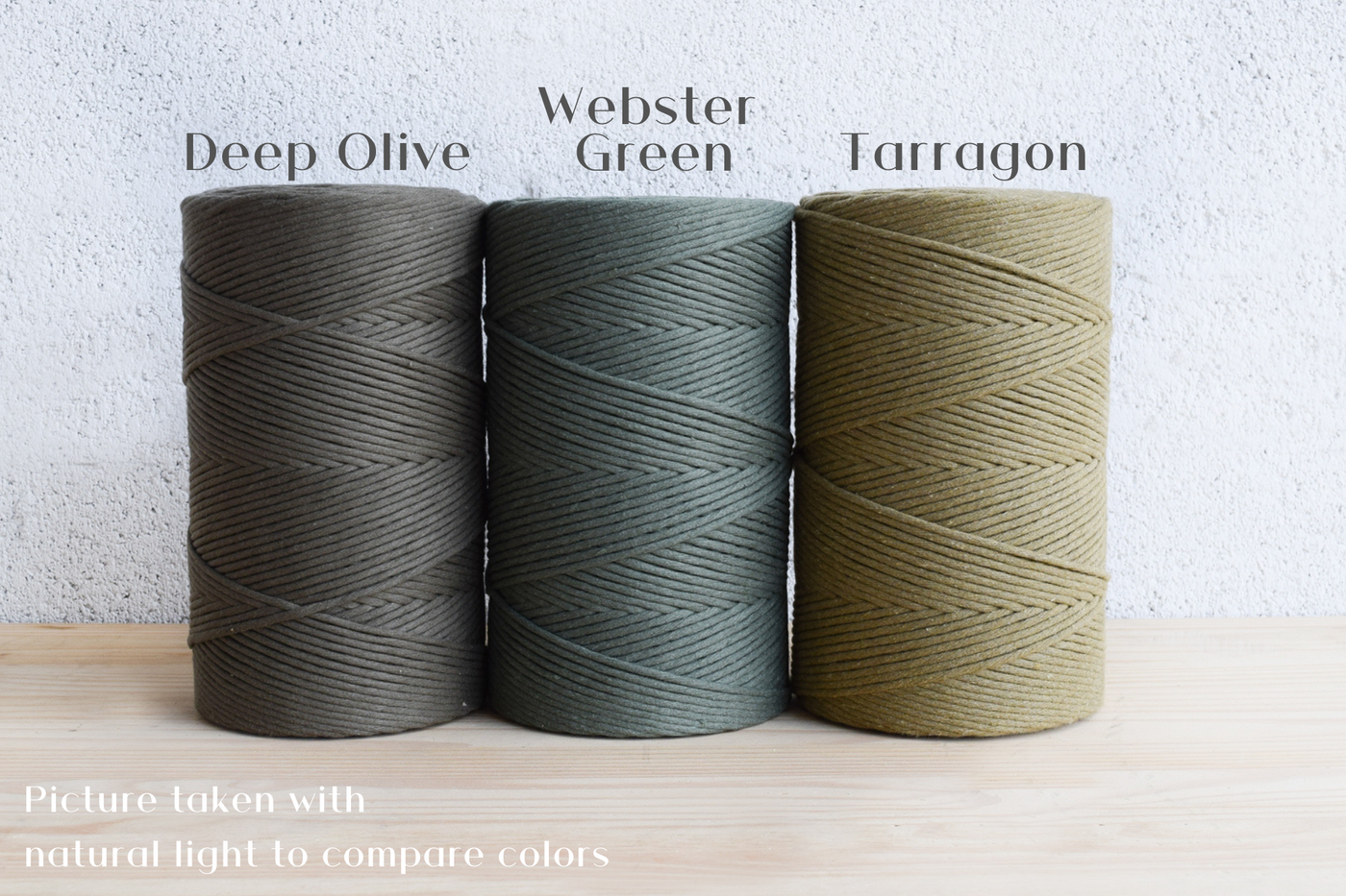 SOFT COTTON CORD ZERO WASTE 4 MM - 1 SINGLE STRAND - DEEP OLIVE COLOR