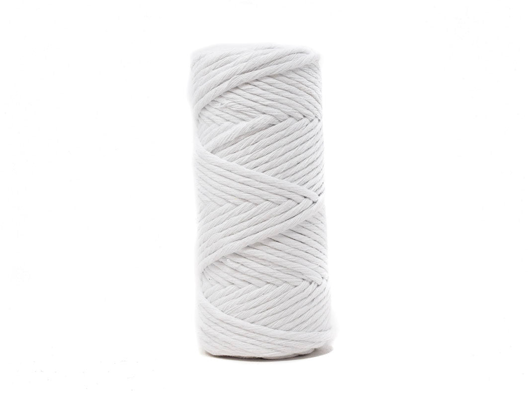 BASIC COTTON CORD ZERO WASTE 3 MM - 1 SINGLE STRAND - WHITE COLOR