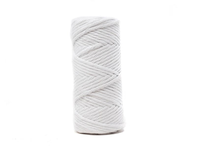 BASIC COTTON CORD ZERO WASTE 3 MM - 1 SINGLE STRAND - WHITE COLOR
