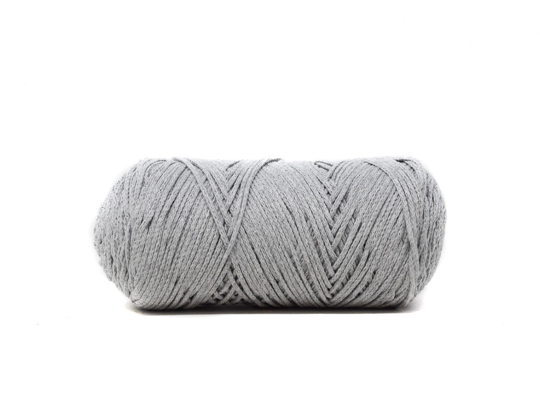 BRAIDED CORD 2 MM ZERO WASTE -  LIGHT GRAY COLOR