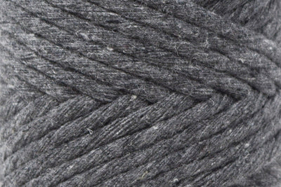 BASIC COTTON CORD ZERO WASTE 3 MM - 1 SINGLE STRAND -  CHARCOAL COLOR