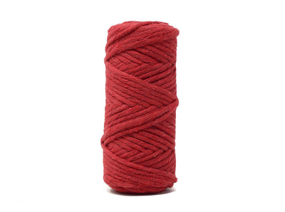 BASIC COTTON CORD ZERO WASTE 3 MM - 1 SINGLE STRAND - RED COLOR