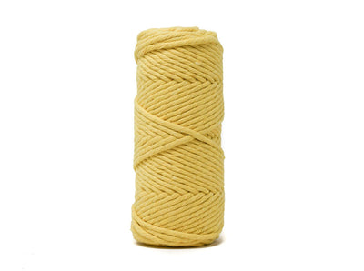 BASIC COTTON CORD ZERO WASTE 3 MM - 1 SINGLE STRAND - YELLOW COLOR