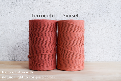 SOFT COTTON CORD ZERO WASTE 4 MM - 1 SINGLE STRAND - SUNSET COLOR