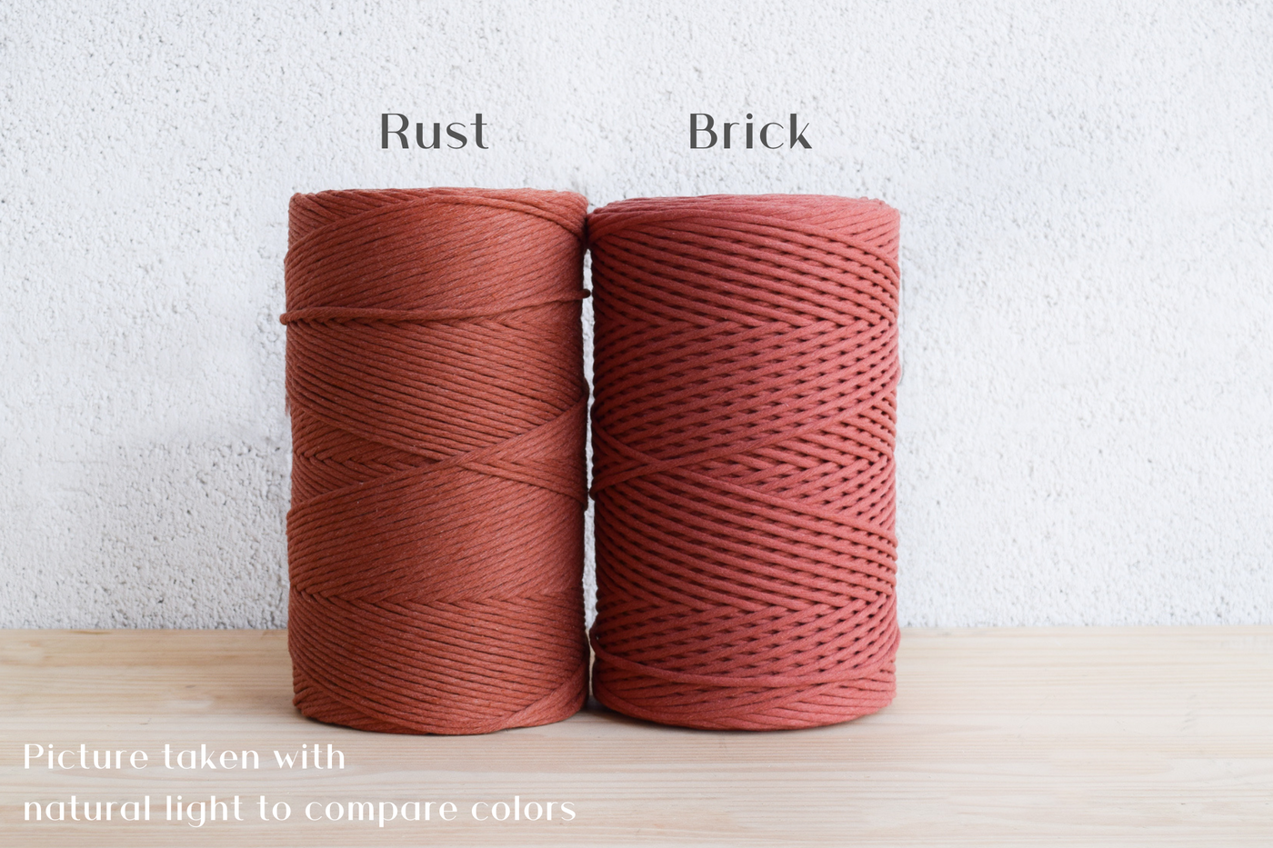 SOFT COTTON CORD ZERO WASTE 4 MM - 1 SINGLE STRAND - RUST COLOR