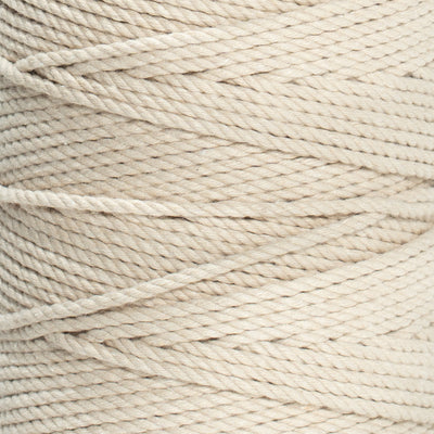 COTTON ROPE ZERO WASTE 2 MM - 3 PLY - ALMOND COLOR