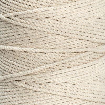 COTTON ROPE ZERO WASTE 2 MM - 3 PLY - ALMOND COLOR