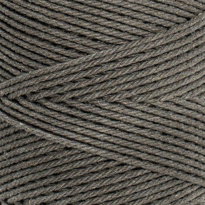COTTON ROPE ZERO WASTE 2 MM - 3 PLY - DARK TAUPE COLOR