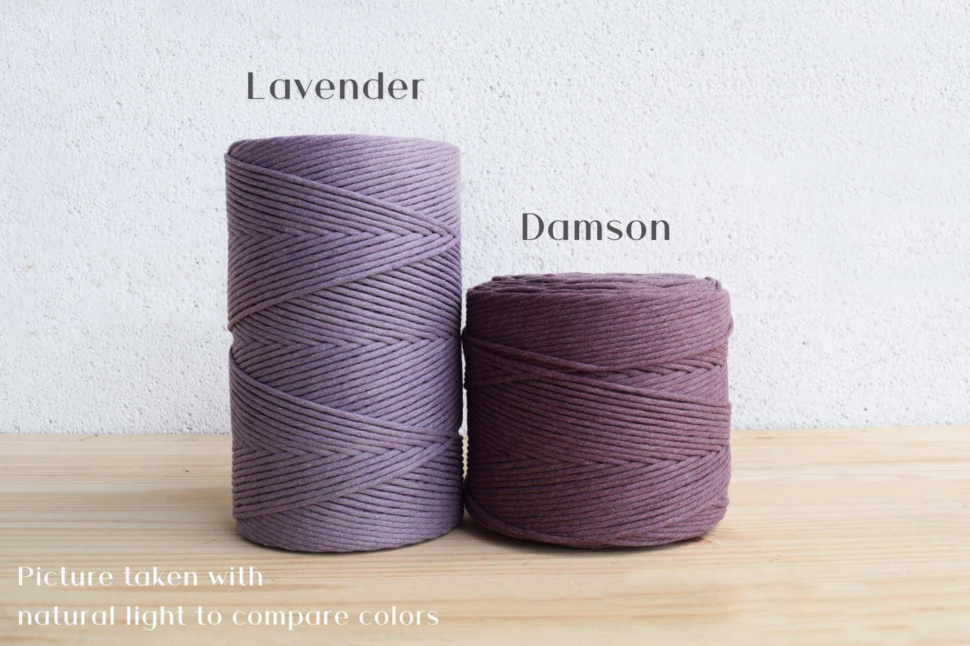 SOFT COTTON CORD ZERO WASTE 4 MM - 1 SINGLE STRAND - LAVENDER COLOR