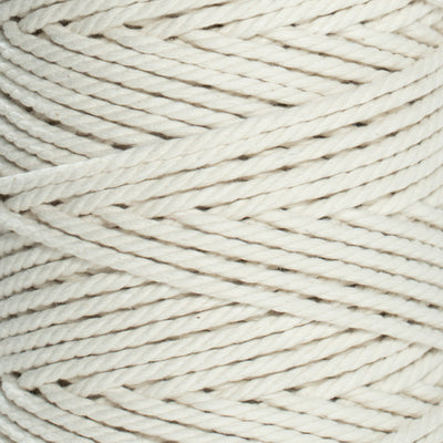 COTTON ROPE ZERO WASTE 3 MM - 3 PLY - NATURAL COLOR