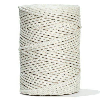 COTTON ROPE ZERO WASTE 3 MM - 3 PLY - NATURAL COLOR