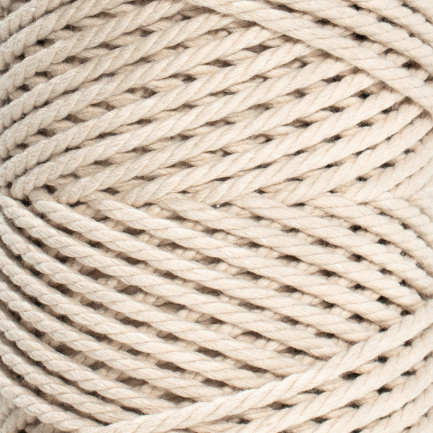 COTTON ROPE ZERO WASTE 3 MM - 3 PLY - ALMOND COLOR