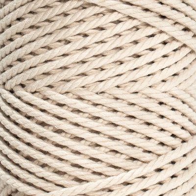 COTTON ROPE ZERO WASTE 3 MM - 3 PLY - ALMOND COLOR