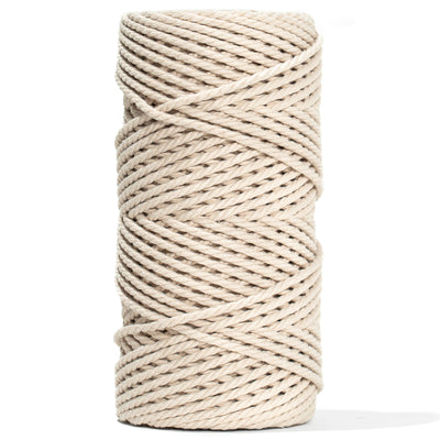 COTTON ROPE ZERO WASTE 3 MM - 3 PLY - ALMOND COLOR