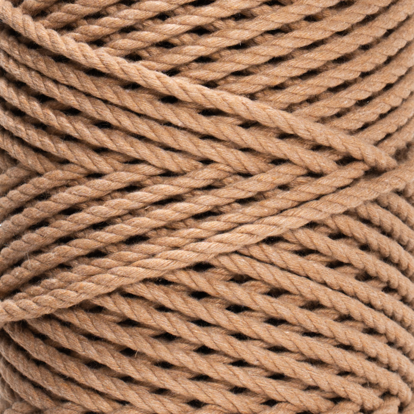 COTTON ROPE ZERO WASTE 3 MM - 3 PLY - COCOA COLOR