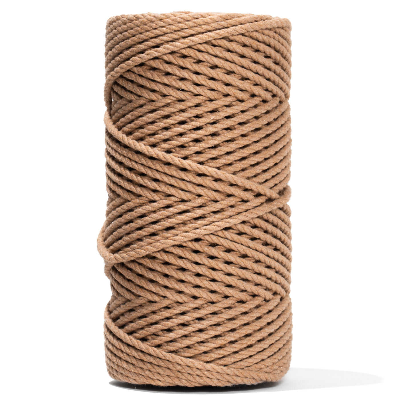 COTTON ROPE ZERO WASTE 3 MM - 3 PLY - COCOA COLOR