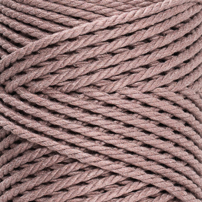 COTTON ROPE ZERO WASTE 3 MM - 3 PLY - MINK COLOR