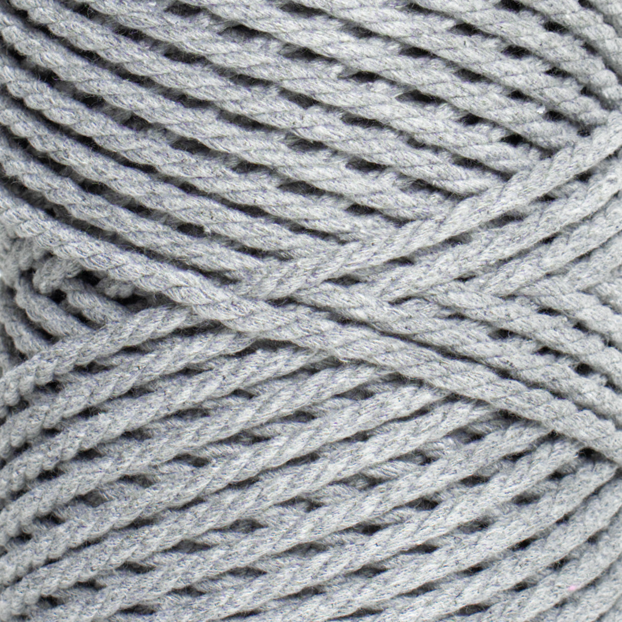 COTTON ROPE ZERO WASTE 3 MM - 3 PLY - HEATHER GRAY COLOR