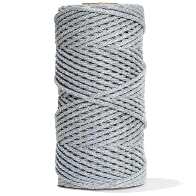 COTTON ROPE ZERO WASTE 3 MM - 3 PLY - HEATHER GRAY COLOR