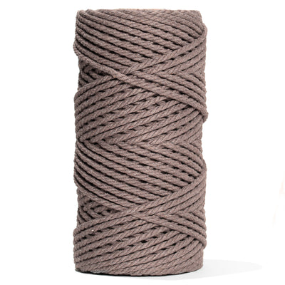 COTTON ROPE ZERO WASTE 3 MM - 3 PLY - WOOD BROWN COLOR