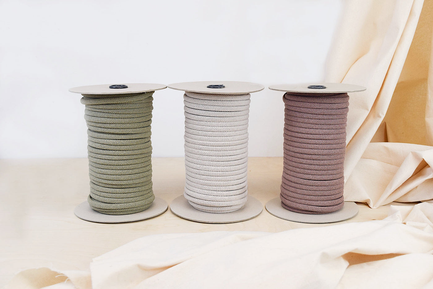 BRAIDED COTTON CORD ZERO WASTE 10 MM - OREGANO COLOR