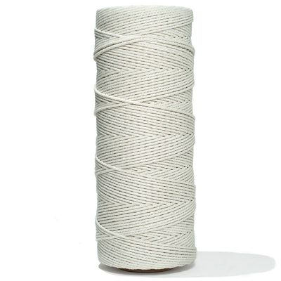 COTTON ROPE ZERO WASTE 3 MM - 3 PLY - NATURAL COLOR