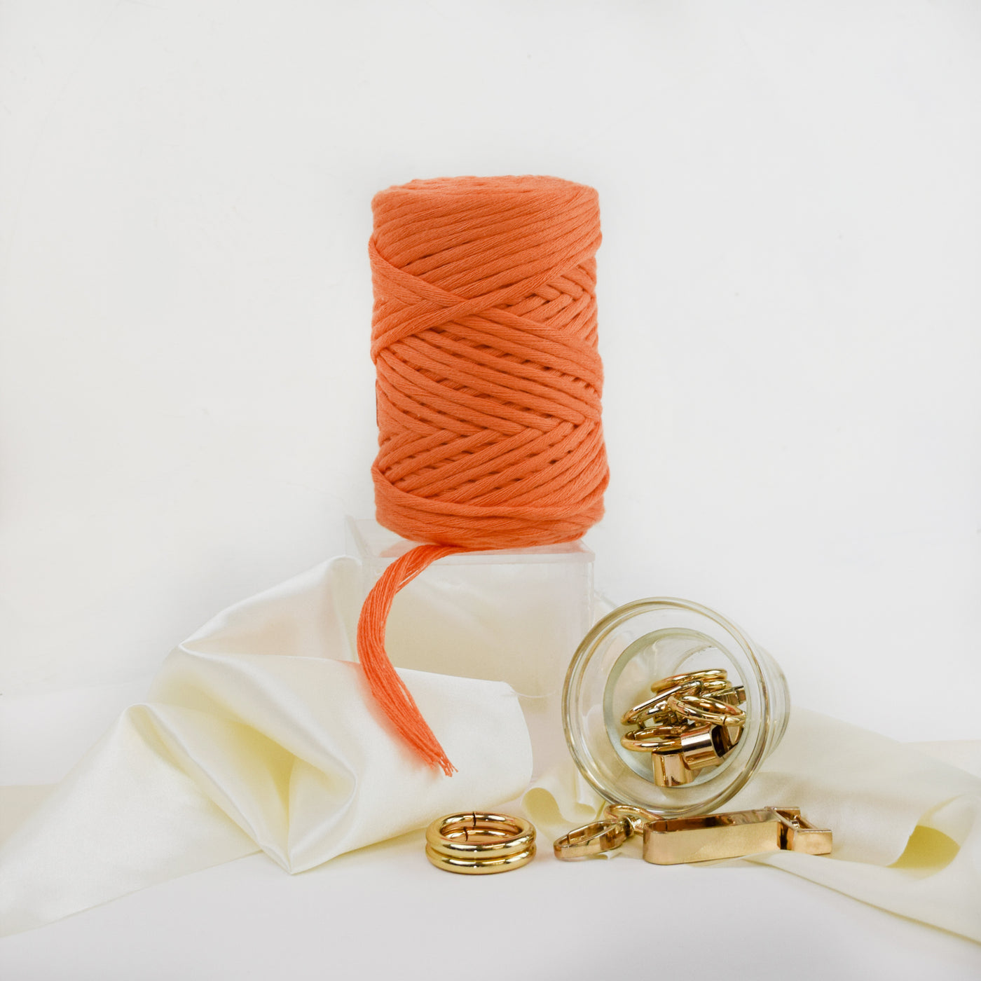 COTTON - VISCOSE ROLL 4 MM - ORANGE COLOR | LIMITED EDITION