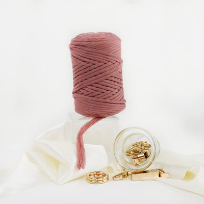 COTTON - VISCOSE ROLL 4 MM - GOLDEN ROSE COLOR | LIMITED EDITION
