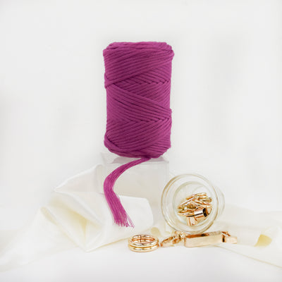 COTTON - VISCOSE ROLL 4 MM - RASPBERRY COLOR | LIMITED EDITION