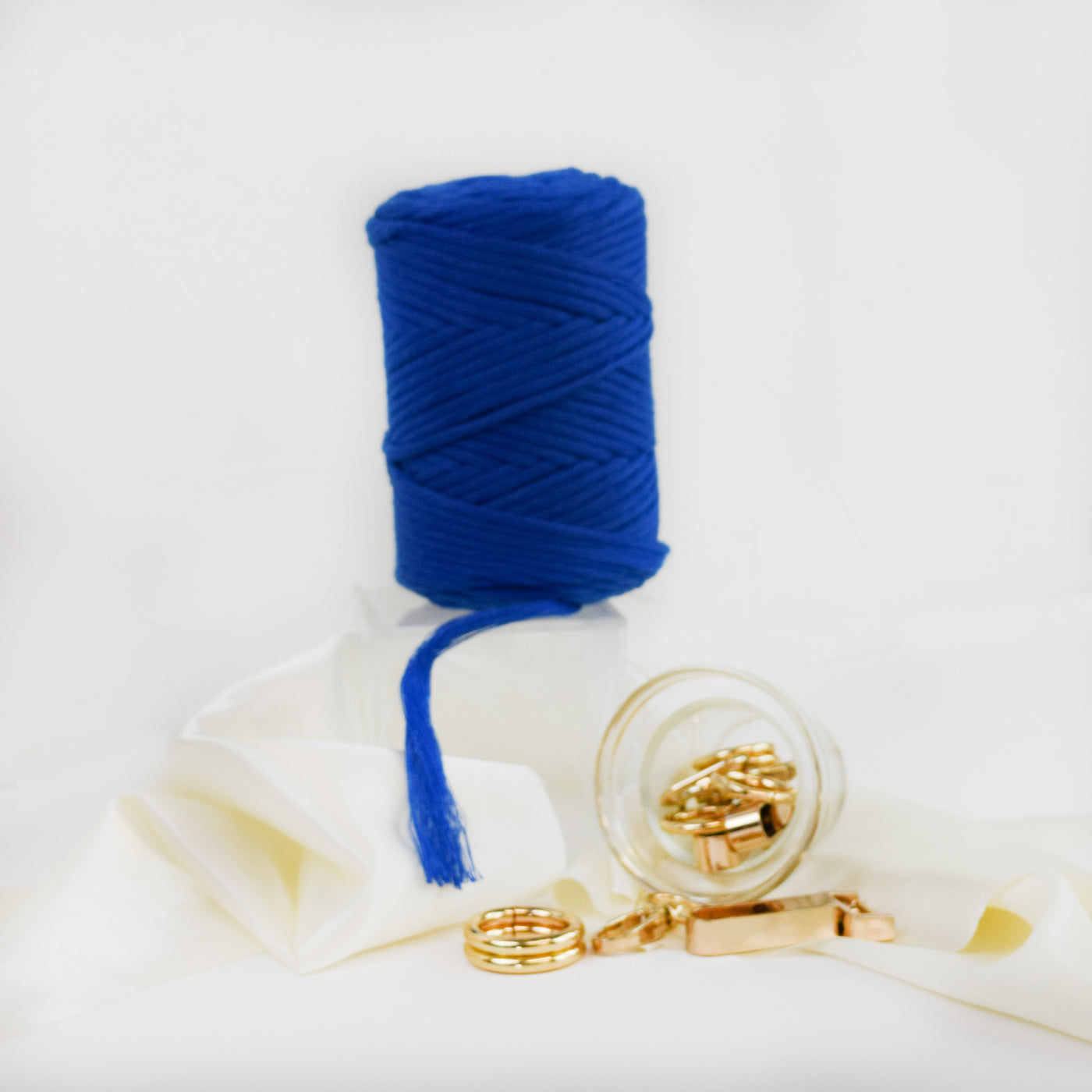COTTON - VISCOSE ROLL 4 MM - ROYAL BLUE COLOR | LIMITED EDITION