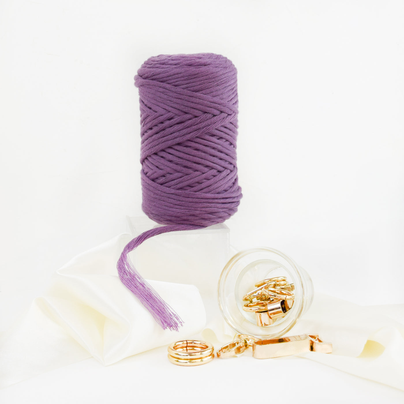 COTTON - VISCOSE ROLL 4 MM - LAVENDER COLOR | LIMITED EDITION