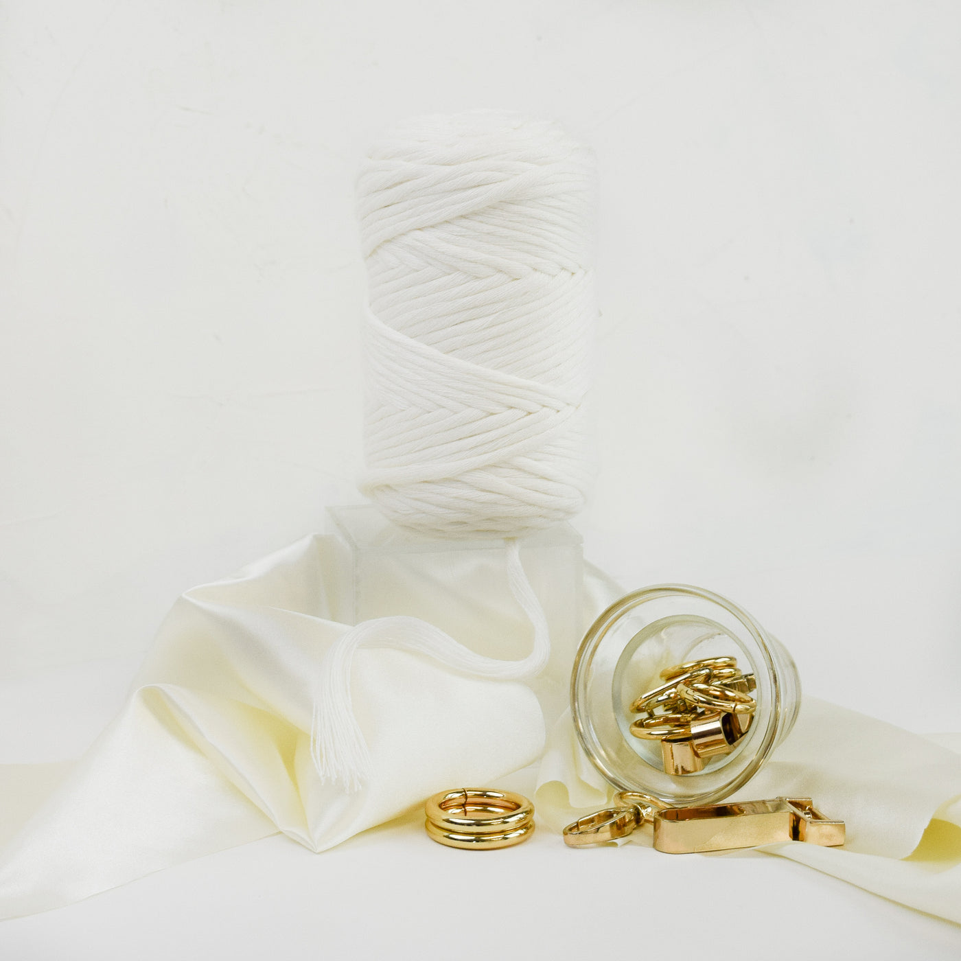 COTTON - VISCOSE ROLL 4 MM - IVORY COLOR | LIMITED EDITION