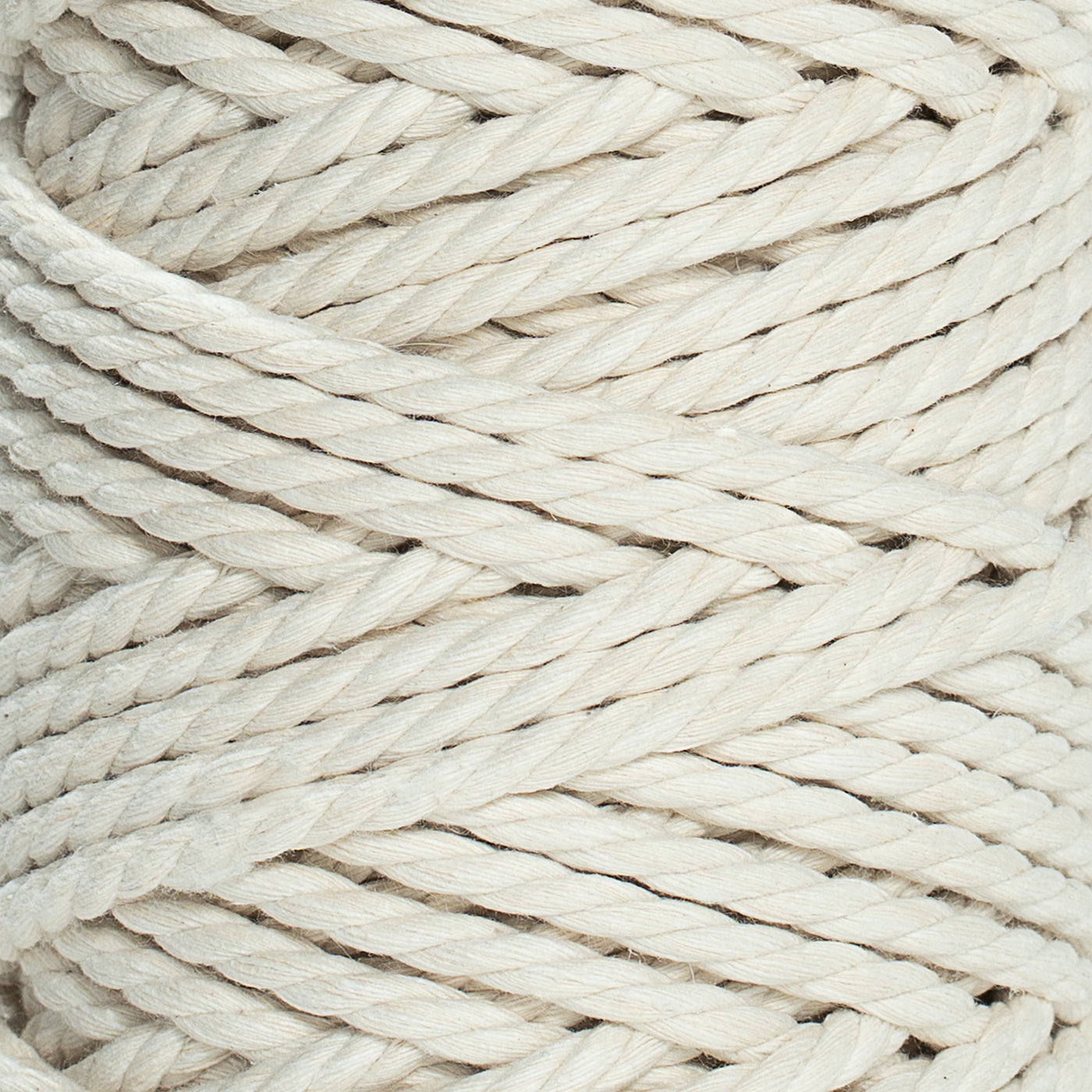 COTTON ROPE ZERO WASTE 4 MM - 3 PLY - NATURAL COLOR 175 ft