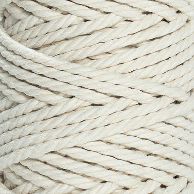 COTTON ROPE ZERO WASTE 4 MM - 3 PLY - NATURAL COLOR 175 ft