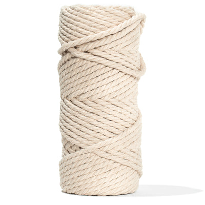 COTTON ROPE ZERO WASTE 5 MM - 3 PLY - ALMOND COLOR