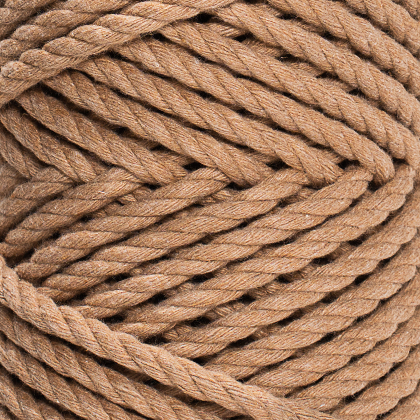 COTTON ROPE ZERO WASTE 5 MM - 3 PLY - COCOA COLOR