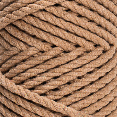 COTTON ROPE ZERO WASTE 5 MM - 3 PLY - COCOA COLOR